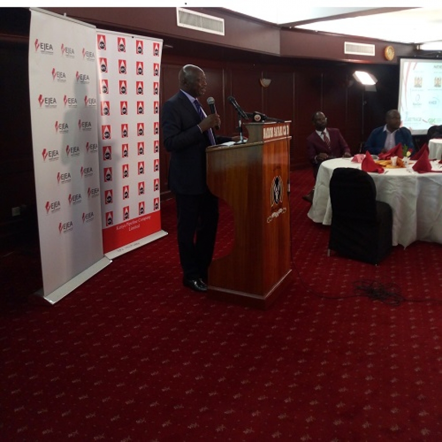 PS, Energy Joseph .K. Njoroge addressing journalists during EJEAIVLAUNCH